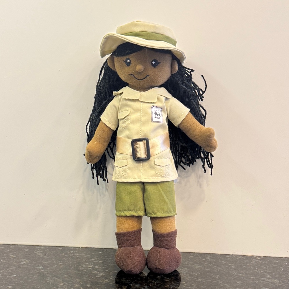 WWF World Wildlife Artists Female Ranger Doll Plush 11" tall